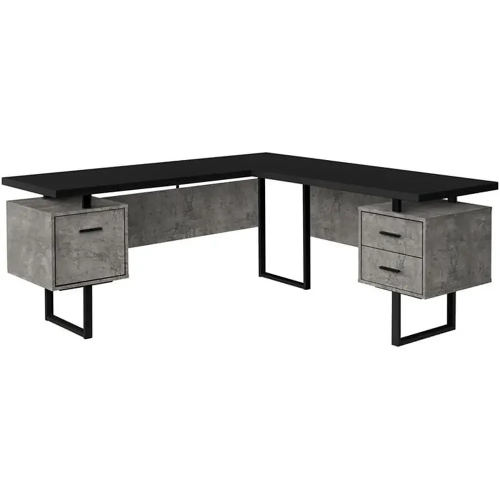 Desk Setup L Shaped - 홈 오피스용 수납공간이 있는 L자형 70