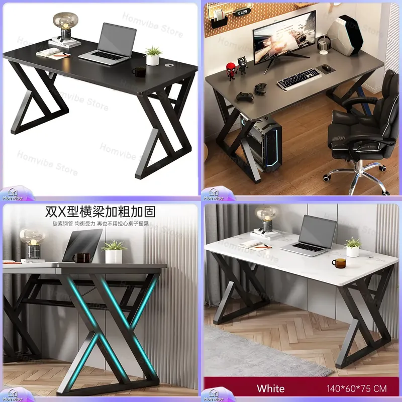 Desk Setup L Shaped - 현대적인 미니멀리스트 컴퓨터 책상 (홈 오피스,