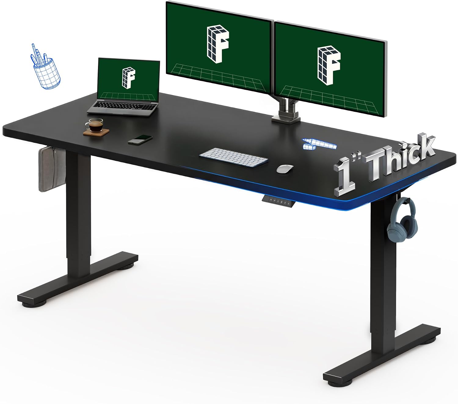 Desk Setup Equipment - 테슬라 모델 YL/Y/3 2017-2026 카본 패턴