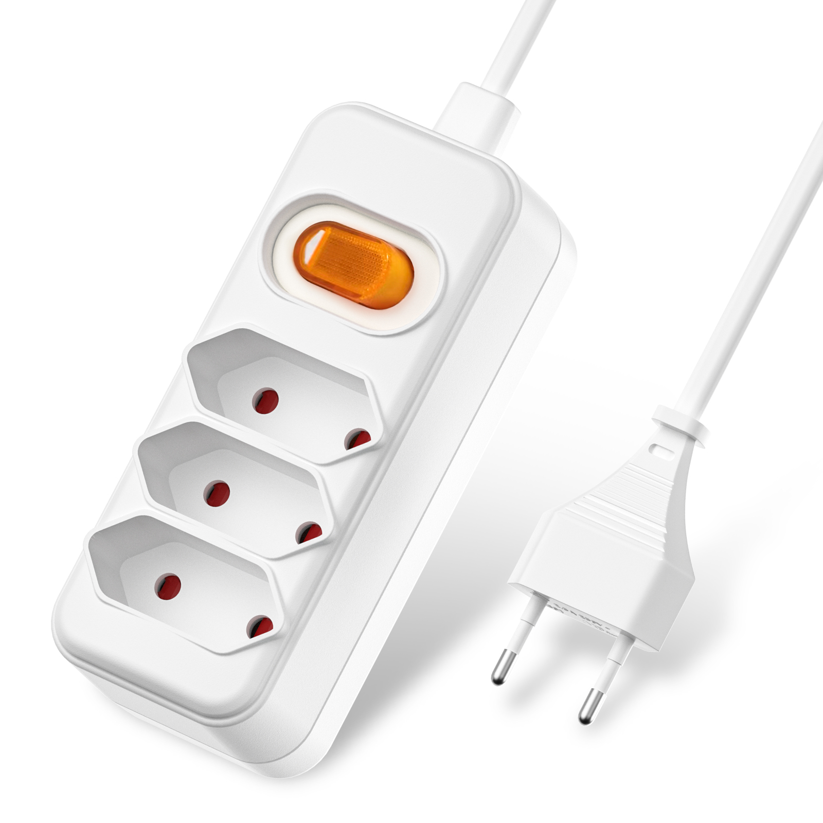 Power Strip Flat - 유럽 ​​EU 2 프롱 전원 소켓(2M