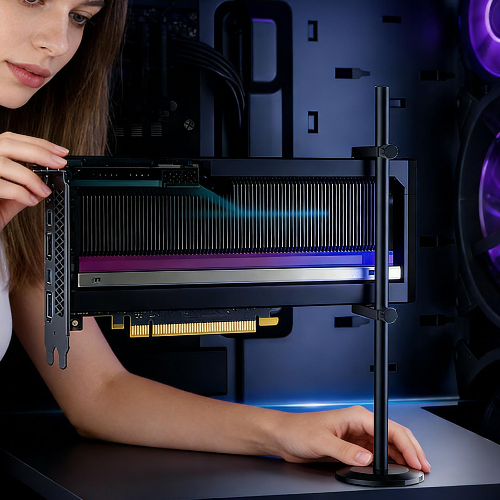 Desk Setup Videos - 잭이 있는 GPU 지원 브래킷 자기식