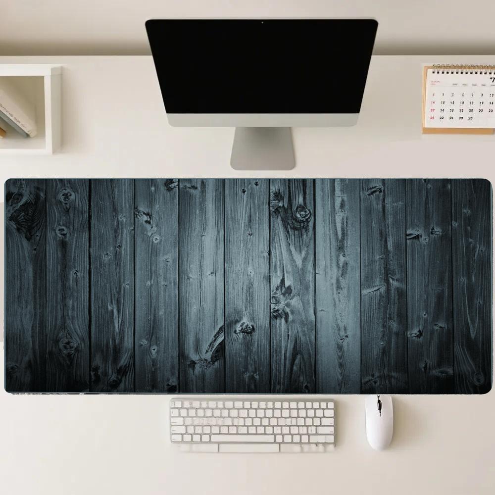Desk Setup Black And Wood - 블랙 우드 마우스패드 데스크 액세서리 데스크
