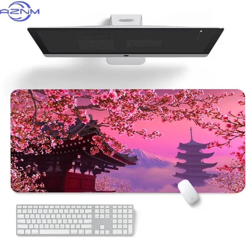 Desk Setup Gaming Pc - 체리 블라썸 XXL 마우스 패드 게이밍