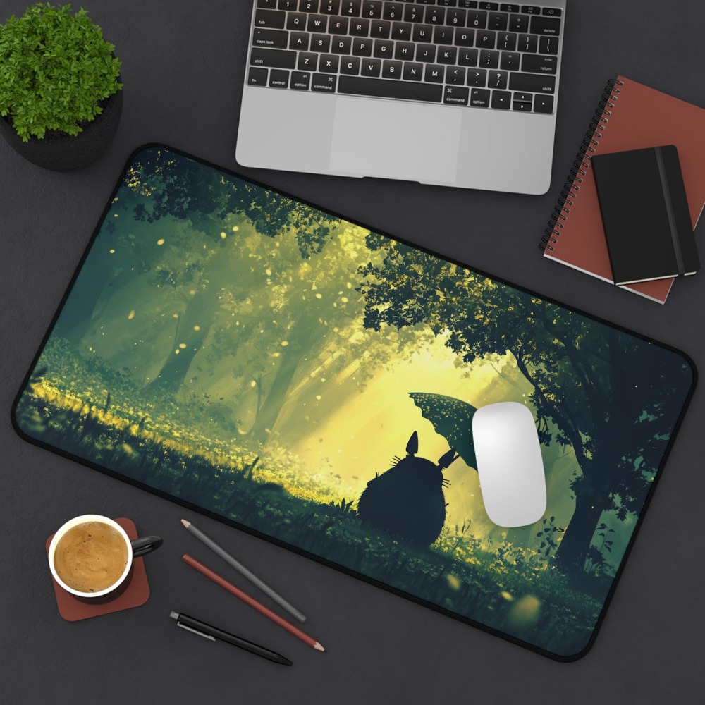 꿈꾸는 듯한 녹색 숲 토토로 대형 데스크 매트 미적 감 - Desk Setup Aesthetic 리뷰 및 가격