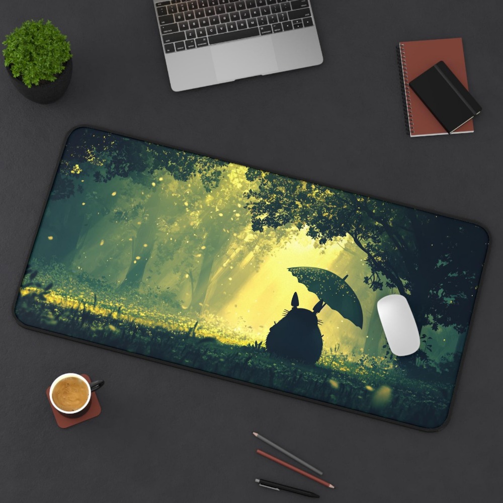 꿈꾸는 듯한 녹색 숲 토토로 대형 데스크 매트 미적 감 - Desk Setup Aesthetic 리뷰 및 가격
