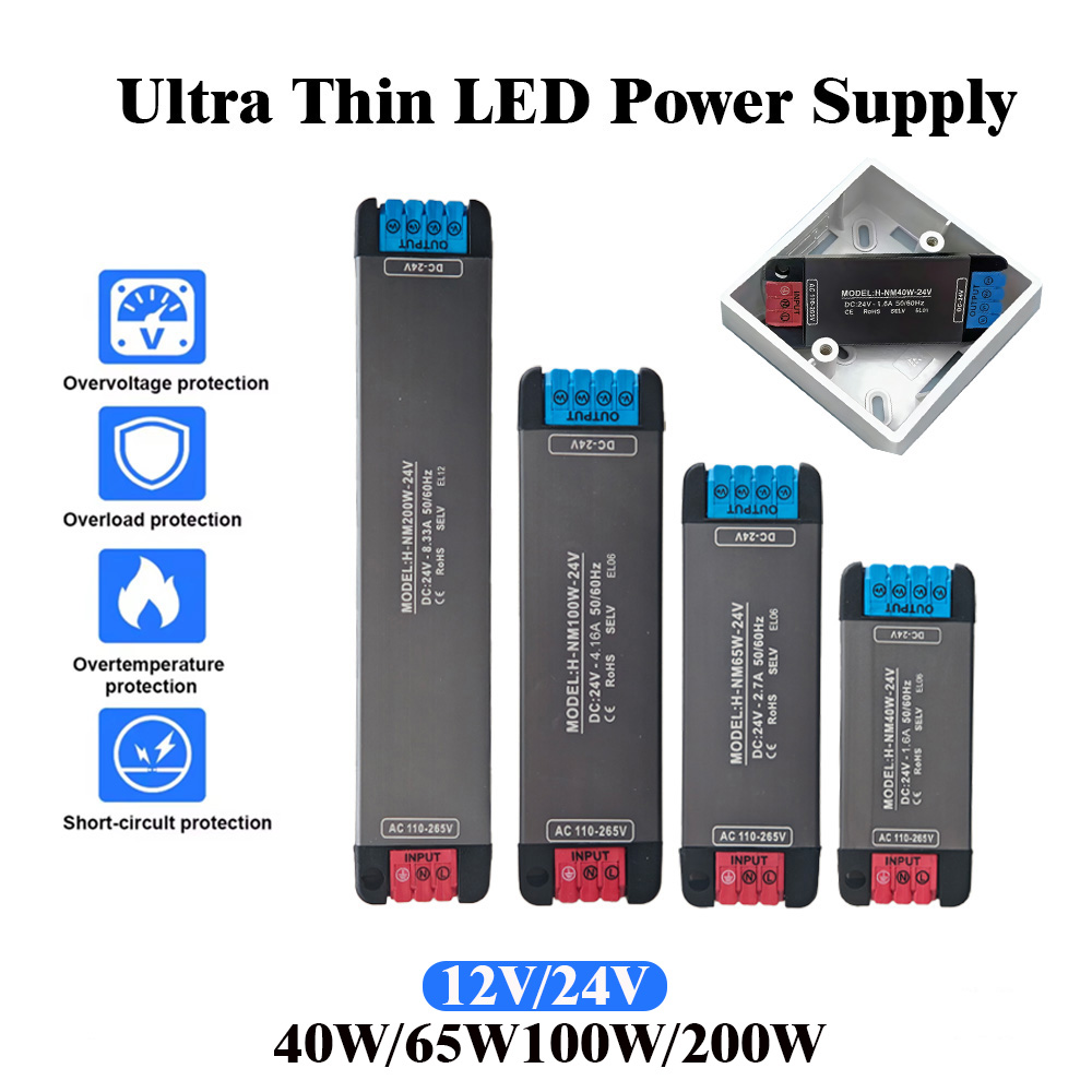 DC24V 200W 100W 65W 40W 초박형 LE - Power Strip Flat 리뷰 및 가격
