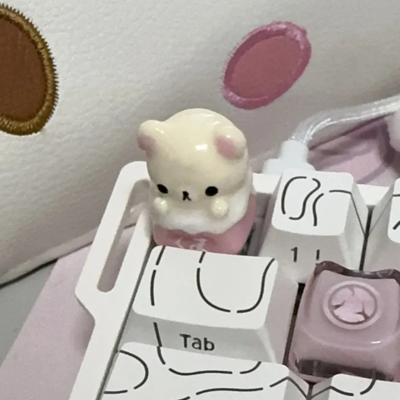 Kawaii Rilakkuma Keycaps Relax - Desk Setup Girl 리뷰 및 가격
