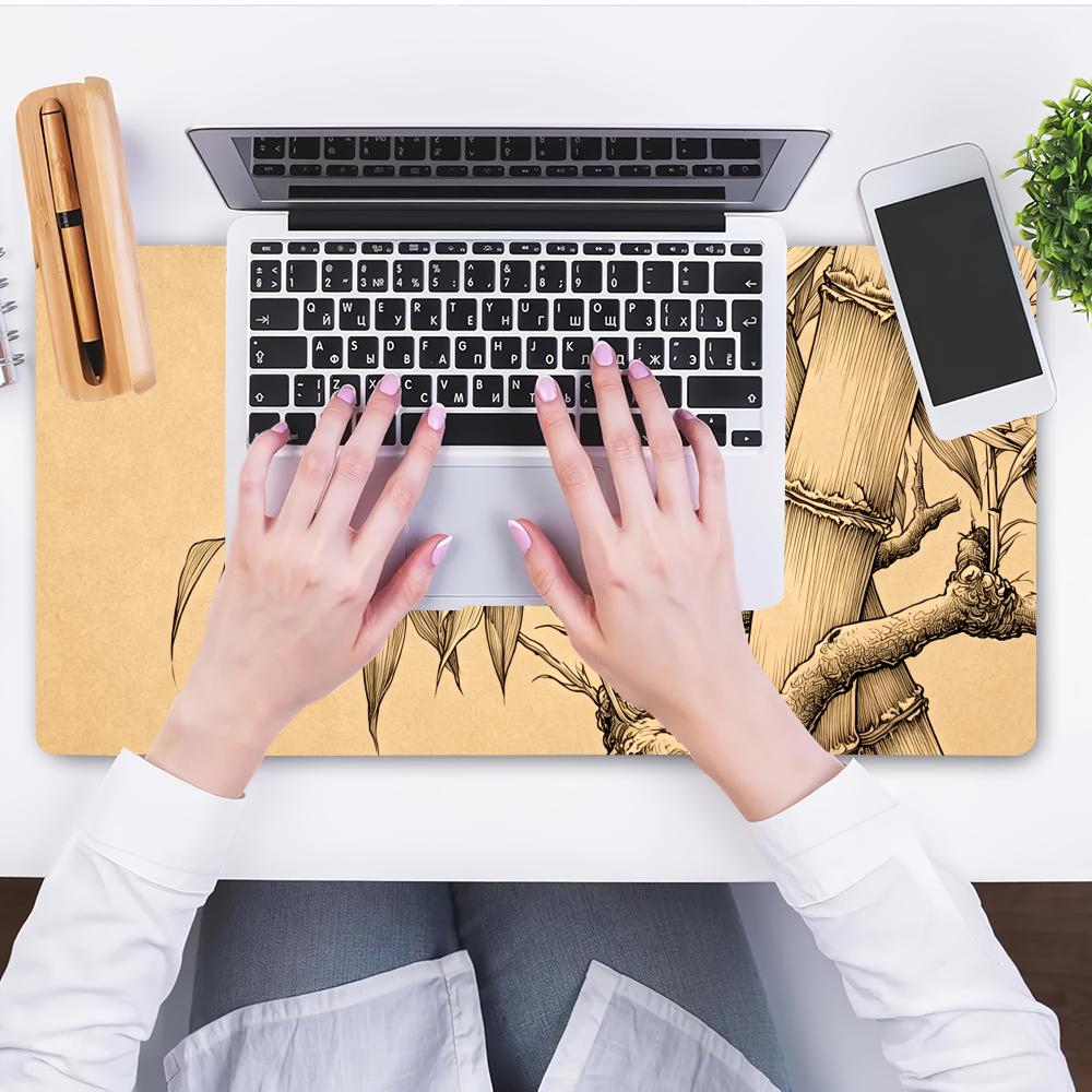 HYBXAXC 대나무 라인 아트 마우스 패드, 고요한  - Desk Setup Beige 리뷰 및 가격