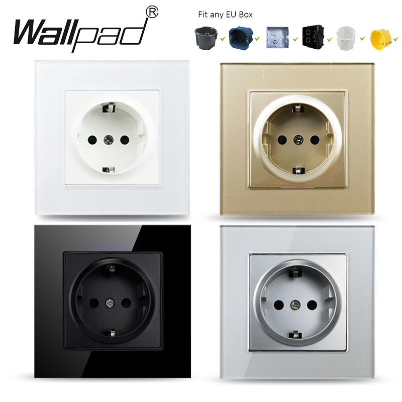 Wallpad 16A EU 소켓 흰색/검정색/회색/금색 - Power Strip Flat 리뷰 및 가격