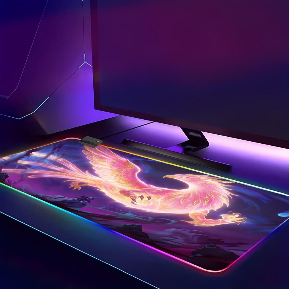 RGB LED 블루 드래곤 마우스 패드 스피드 마우스  - Desk Setup Gaming Pc 리뷰 및 가격