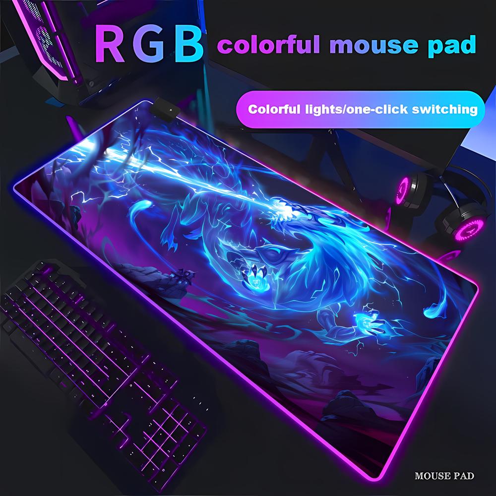 RGB LED 블루 드래곤 마우스 패드 스피드 마우스  - Desk Setup Gaming Pc 리뷰 및 가격