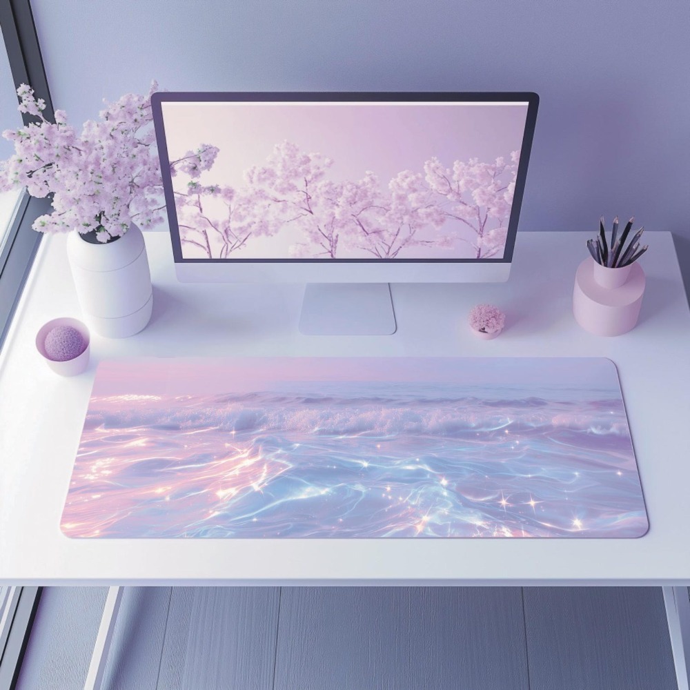 게이머를 위한 예쁜 파스텔 데스크 매트, 오션 카와이  - Desk Setup Aesthetic 리뷰 및 가격