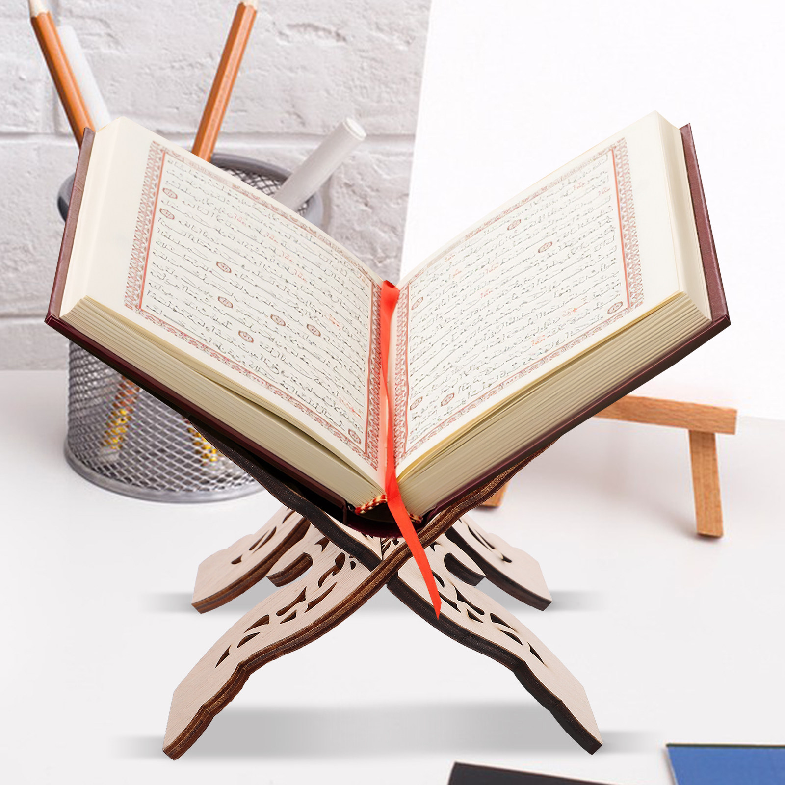 나무 데스크탑 독서대 성경 책꽂이 쿠란 랙 성가책꽂이  - Desk Setup Equipment 리뷰 및 가격