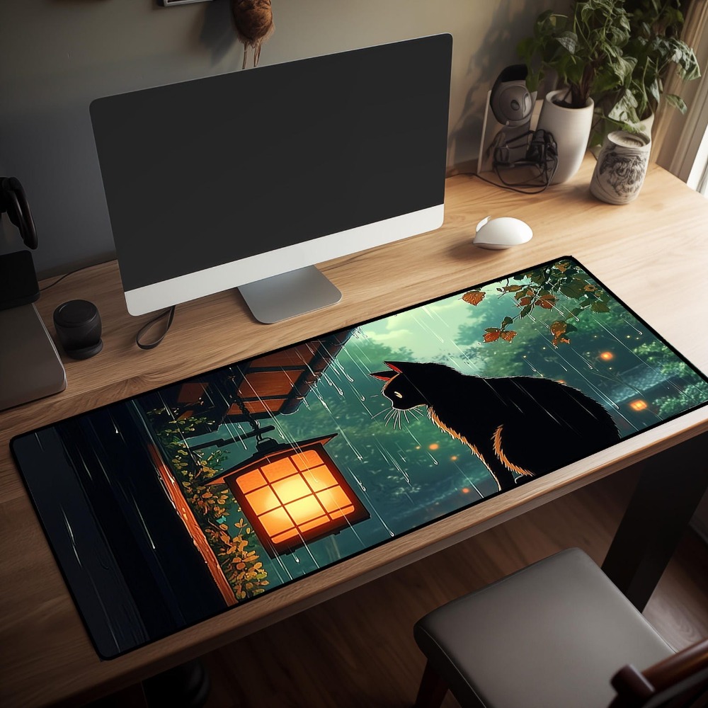 애니메이션 데스크 매트 귀여운 녹색 꽃무늬 기블리 로피 - Desk Setup Aesthetic 리뷰 및 가격