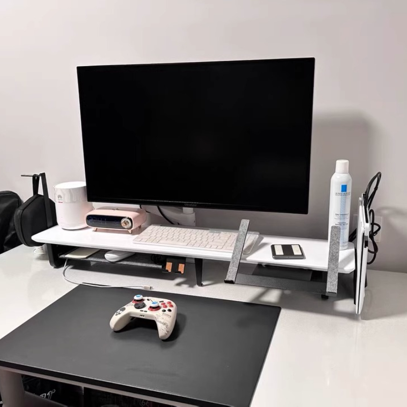 모듈식 모니터 라이저 스탠드 인체공학적 데스크 정리대  - Desk Setup Black And Wood 리뷰 및 가격