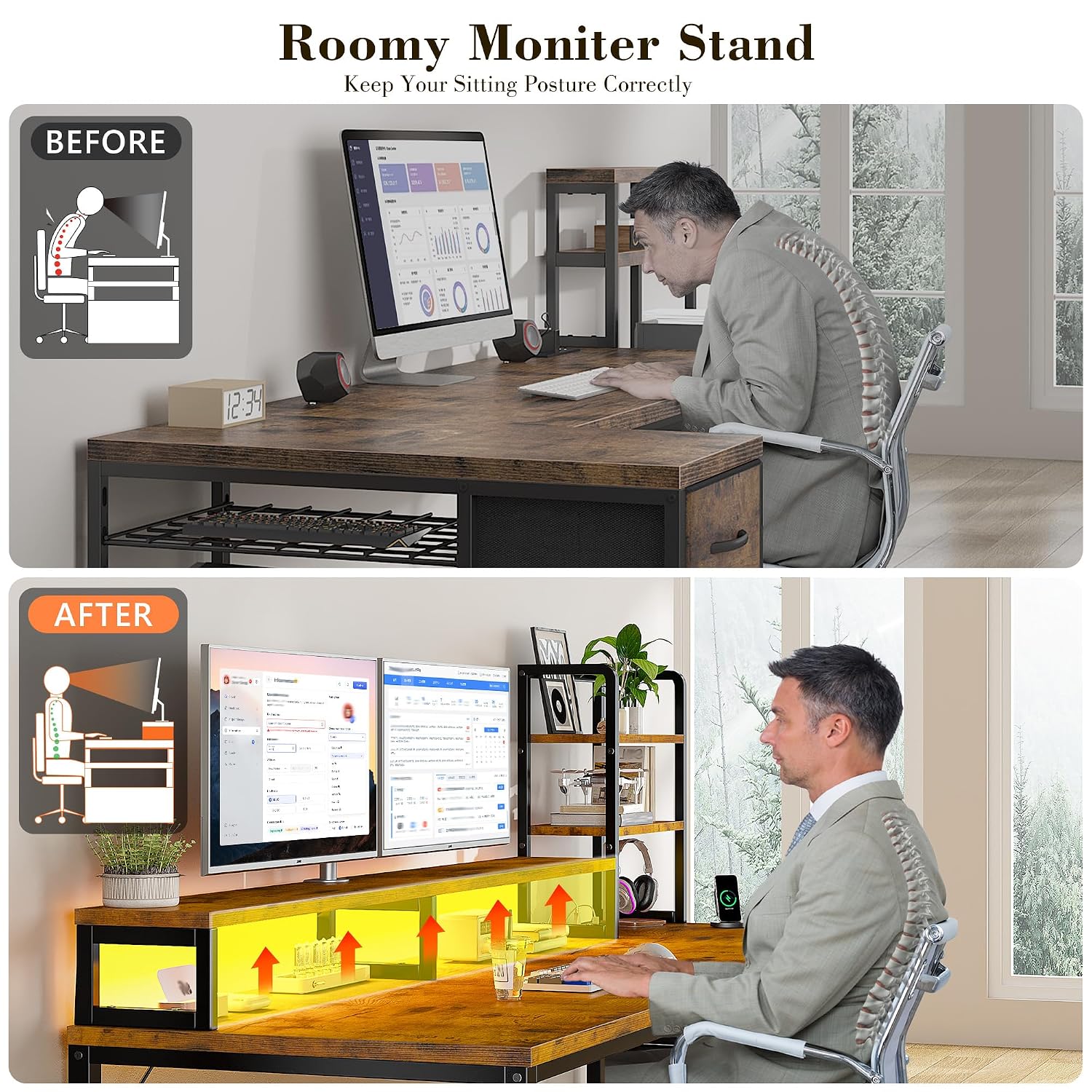 십대 침실 게임용으로 적합한 44인치 브라운 색상의 맞 - Desk Setup Brown 리뷰 및 가격