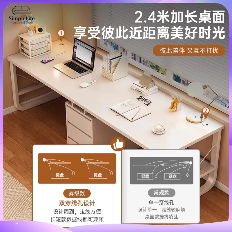 홈 오피스 게임용 더블 컴퓨터 책상, 침실 학습실용 긴 - Desk Setup L Shaped 리뷰 및 가격