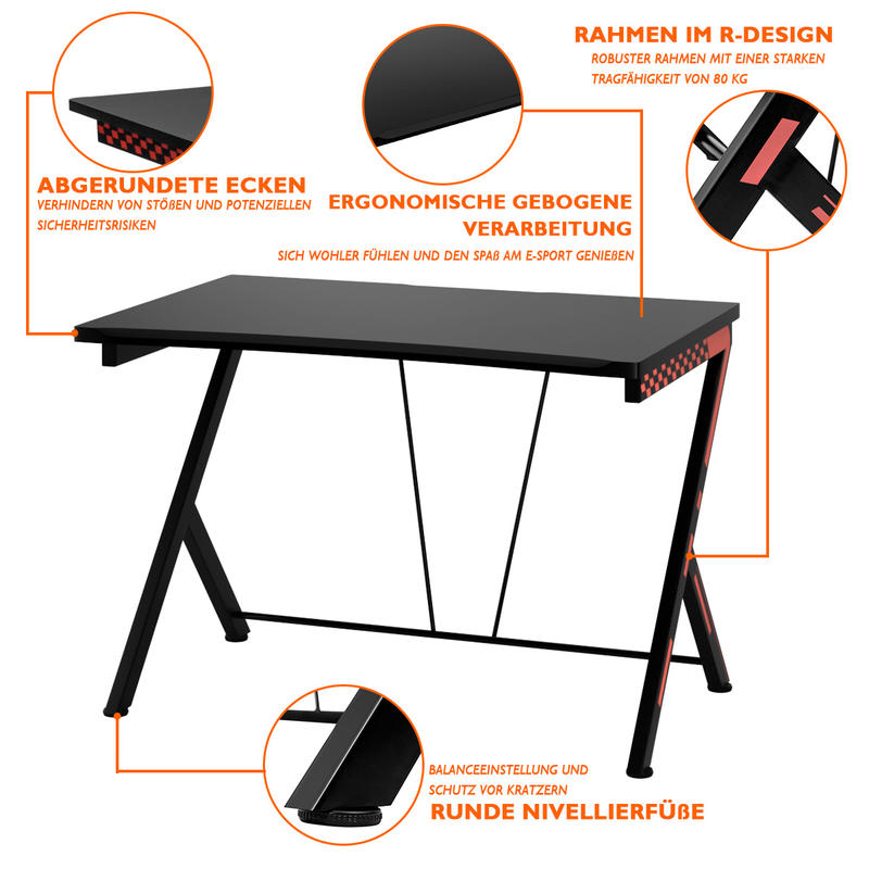 현대적인 인체공학적 컴퓨터 책상, 금속 프레임이 있는  - Desk Setup L Shaped 리뷰 및 가격