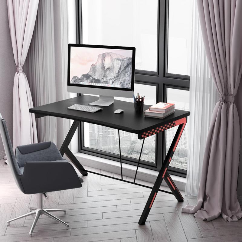 현대적인 인체공학적 컴퓨터 책상, 금속 프레임이 있는  - Desk Setup L Shaped 리뷰 및 가격