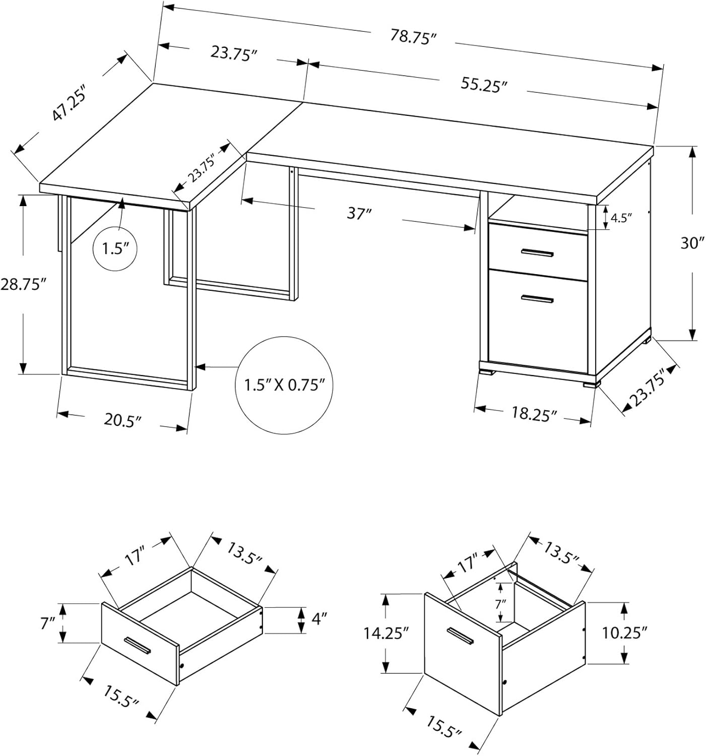 I 7257 컴퓨터 책상, 홈 오피스, 코너, 좌우 세 - Desk Setup L Shaped 리뷰 및 가격