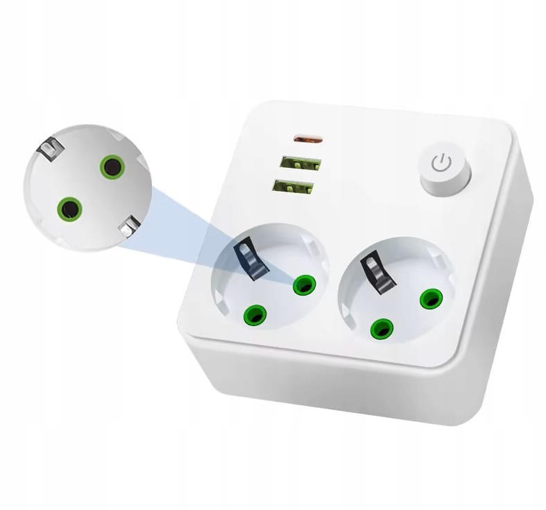EU 플러그 충전기 벽면 콘센트 멀티탭 확장기 (2개  - Power Strip Flat 리뷰 및 가격