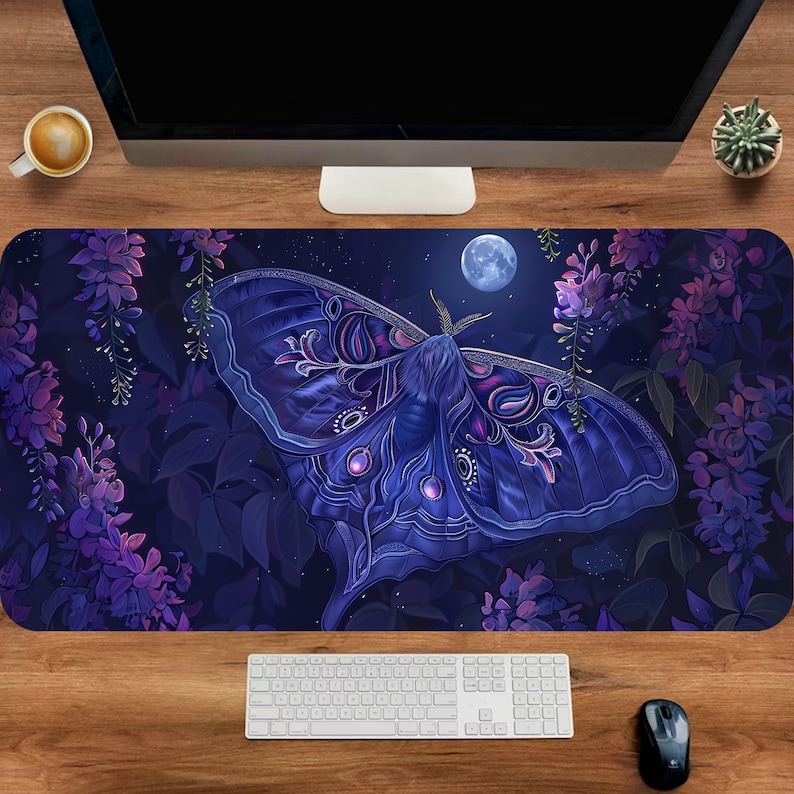 나방 데스크 매트, 귀여운 게이밍 마우스패드, 대형 보 - Desk Setup With Plants 리뷰 및 가격