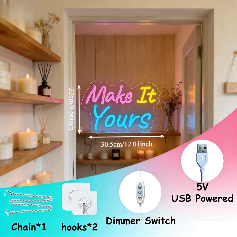 네온사인 LED USB 영감을 주는 벽 장식 미적 감각 - Desk Setup Inspiration 리뷰 및 가격