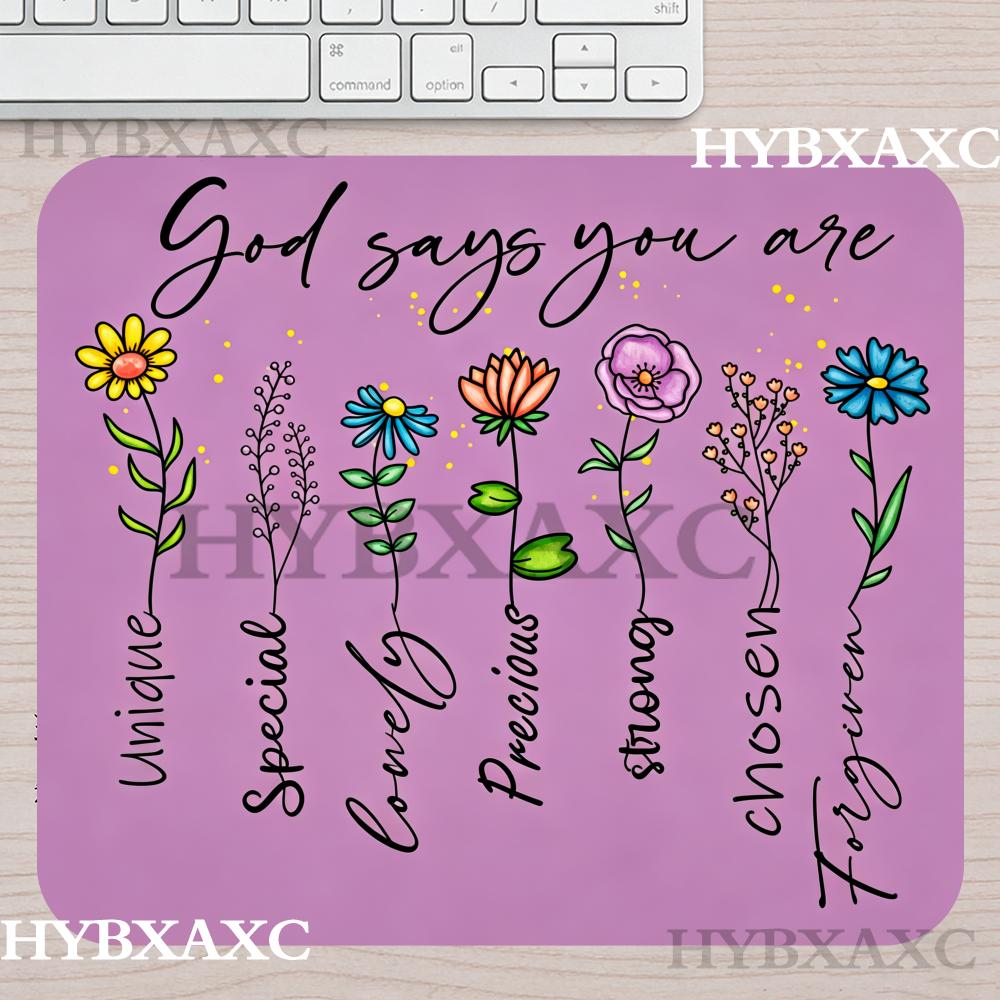 HYBXAXC 다채로운 꽃 문구가 있는 작은 마우스 패 - Desk Setup Quotes 리뷰 및 가격