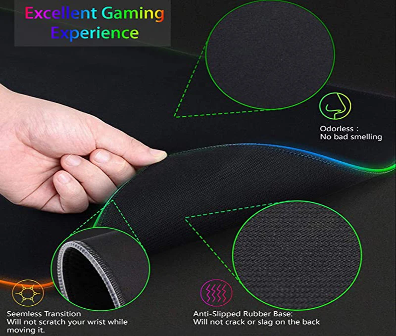 RGB XXL HD 대형 블랙 화이트 고딕 핸드 마우스 - Desk Setup Gaming Pc 리뷰 및 가격