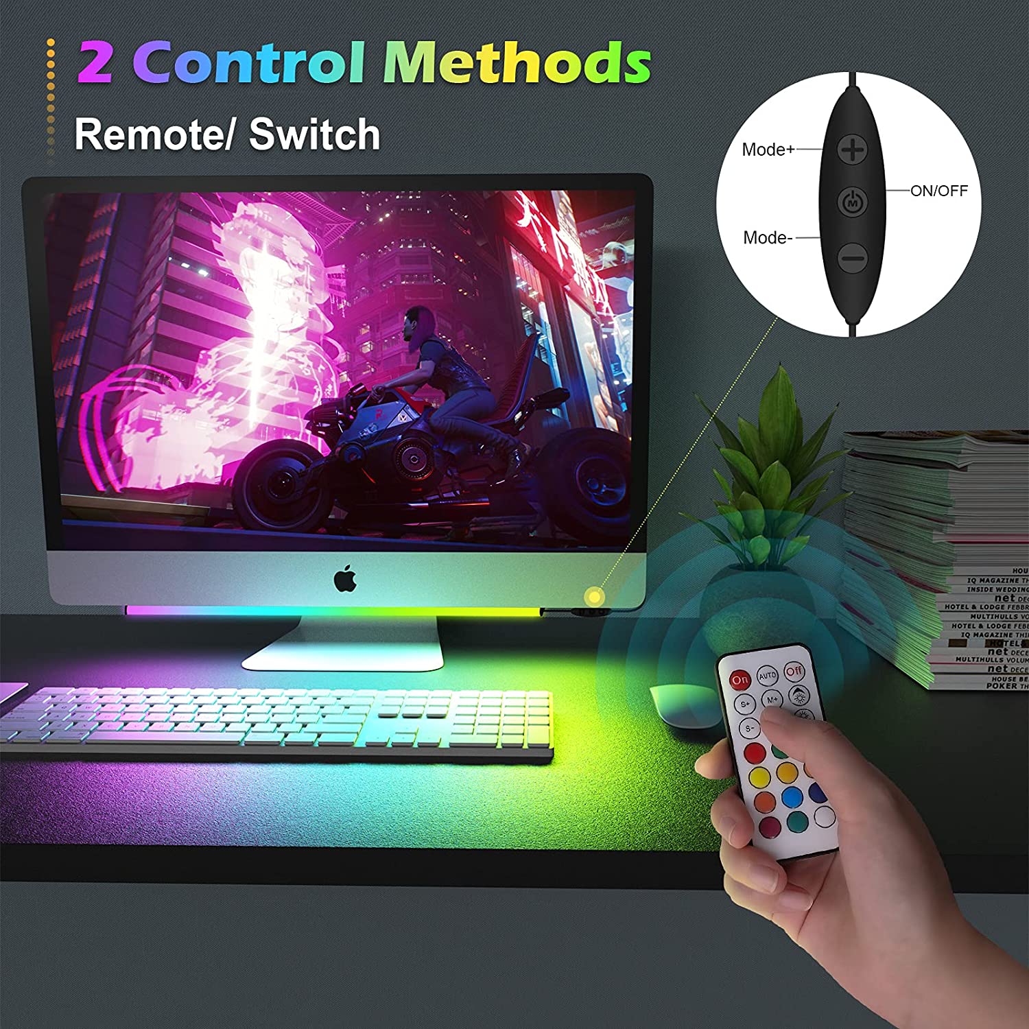 모니터 라이트 바 아래 게임 룸 장식 게임 설치 책상  - Desk Setup Gaming Pc 리뷰 및 가격